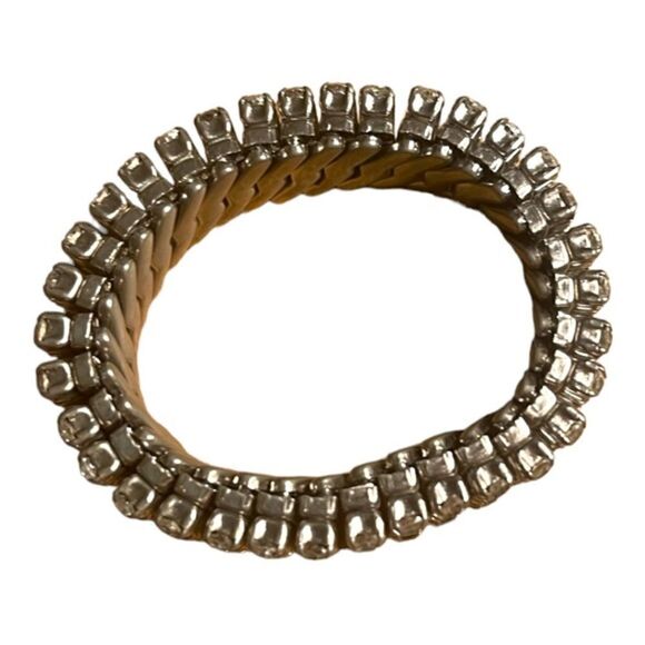Vintage 1950s Rhinestone Expanding Bracelet - Picture 5 of 10